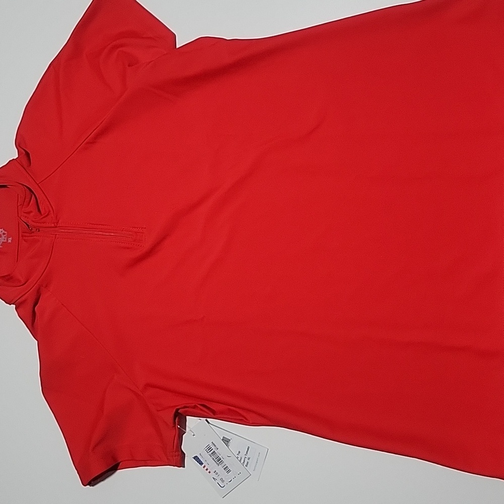 Tzu Tzu Vibrant Red Short Sleeve Women's Golf  Top XL